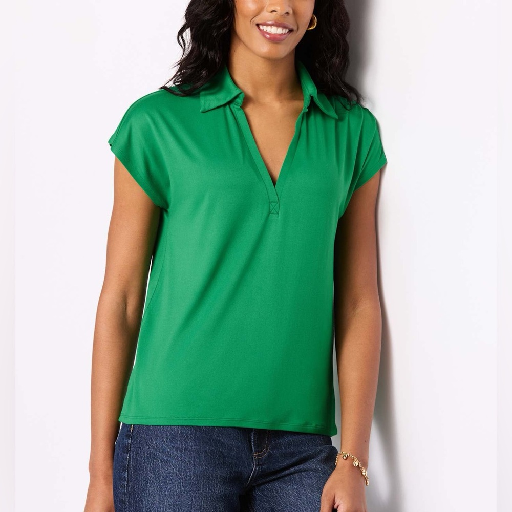 Bobeau Emerald Green Women's Blouse